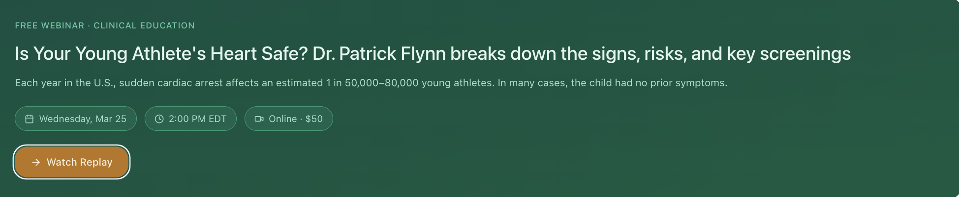 Is Your Young Athlete's Heart Safe? Dr. Patrick Flynn breaks down the signs, risks, and key screenings